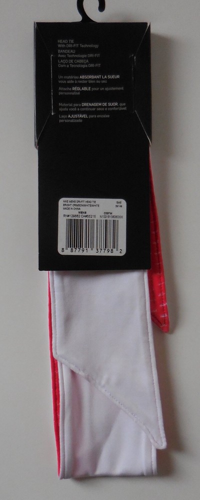 Nike Dri-Fit Head Tie Reversible Men Bright Crimson/White/White