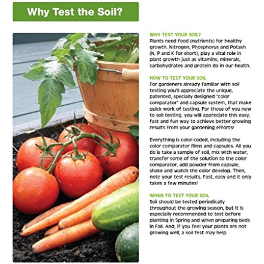 Luster Leaf 1601 Rapitest Test Kit for Soil pH, Nitrogen, Phosphorous and