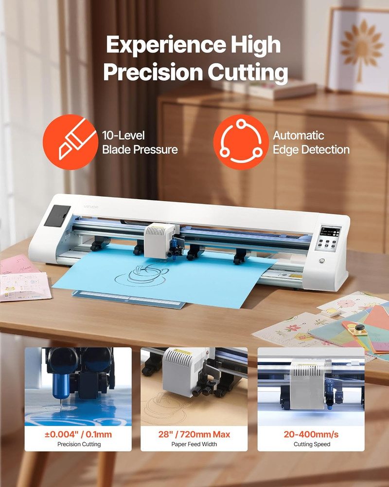 Cutting Machine, Automatic Edge Detection Vinyl Cutter Machine with Two Types of