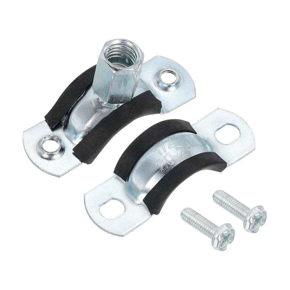 6 Pcs Adjustable Pipe Bracket Clamp, 3/4"(19mm) Wall Ceiling Mount Support