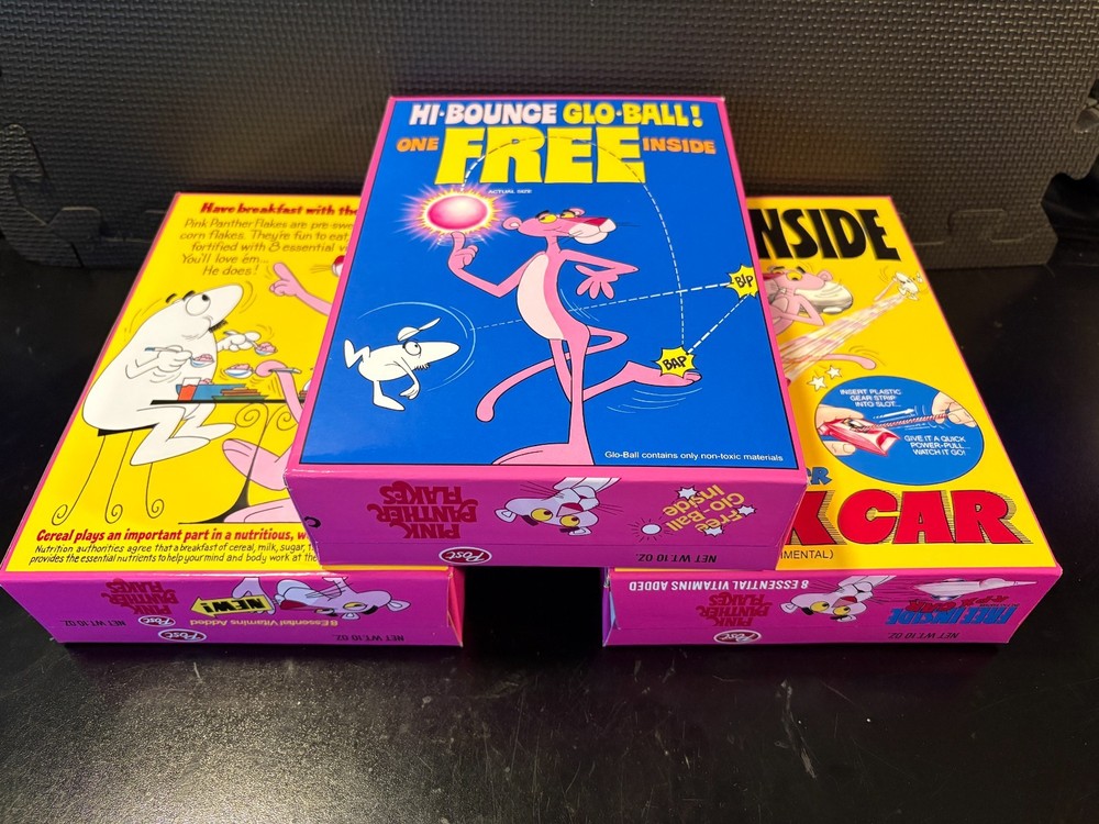Pink Panther Flakes combo - 3 empty custom design display boxes