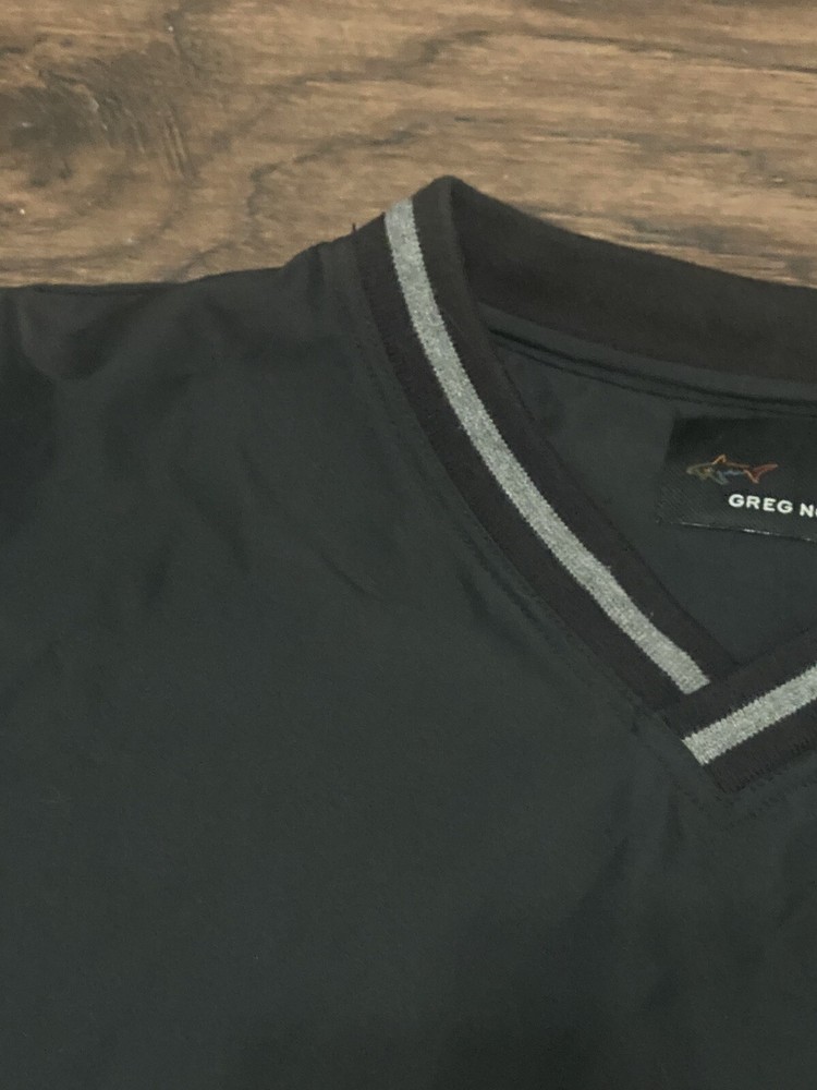 Greg Norman Black Pullover Windbreaker Large Longsleeve