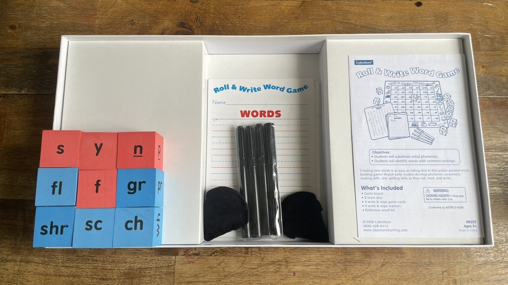 Lakeshore Roll & Write Word Game
