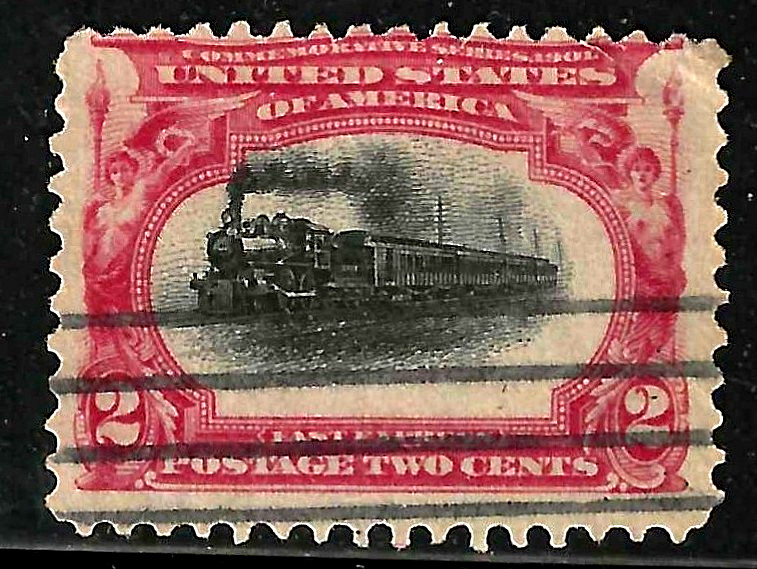 Sc #295 Dramatic Color Shift Error Superfast High Train EFO 1901 2 Cent US 66A82
