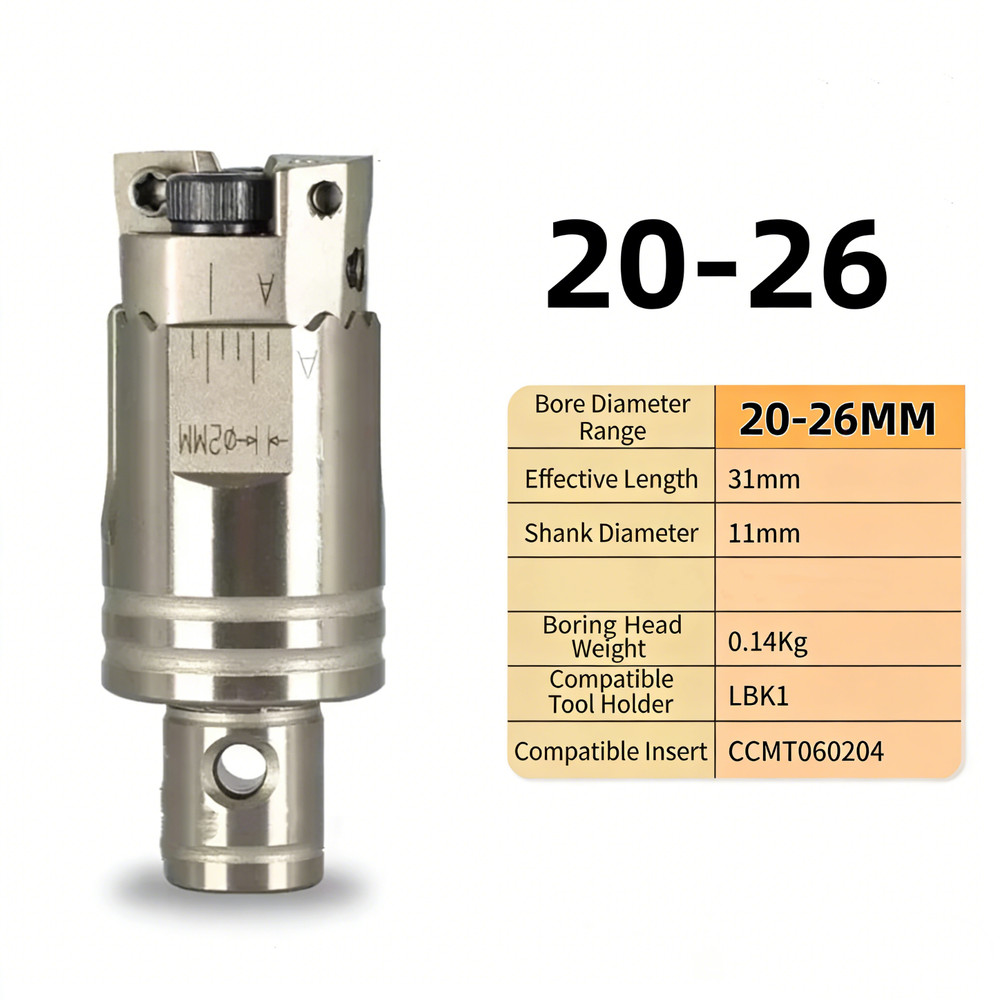 Rough Boring Head Double Edge Adjustable Boring Cutter Big Range Teeth Tools