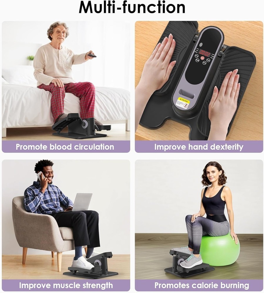 Quiet Mini Elliptical Leg Exerciser - Remote-Controlled for Comfortable Workouts