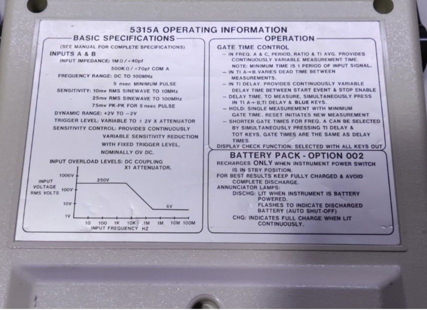 Used HP 5315A counter 1pc