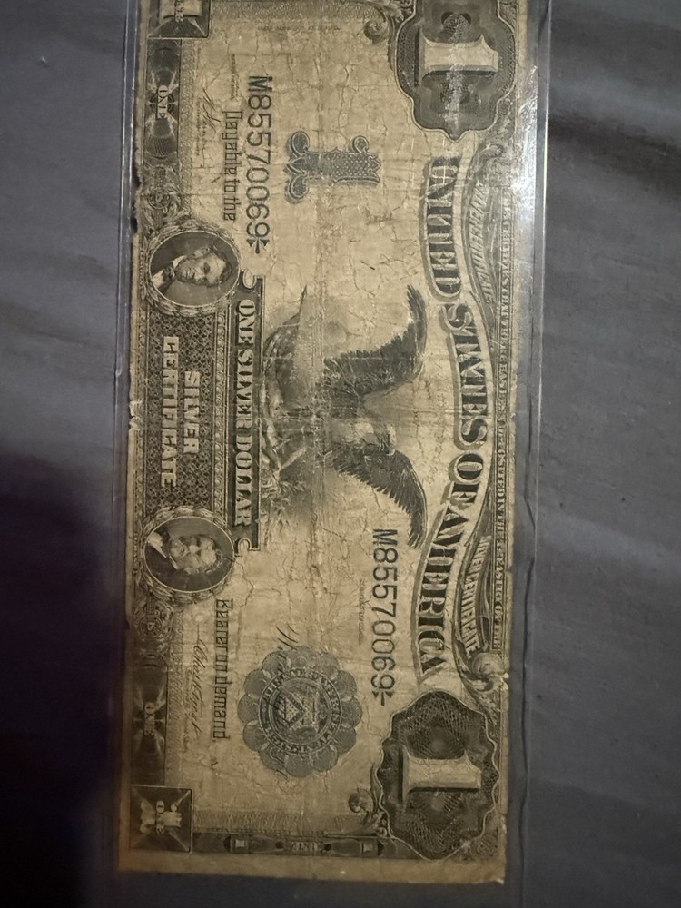 1899 $1 Dollar Silver Certificate Black Eagle Large