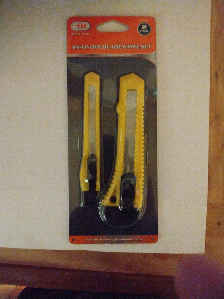 Sliding lock utility knife, 2 pack