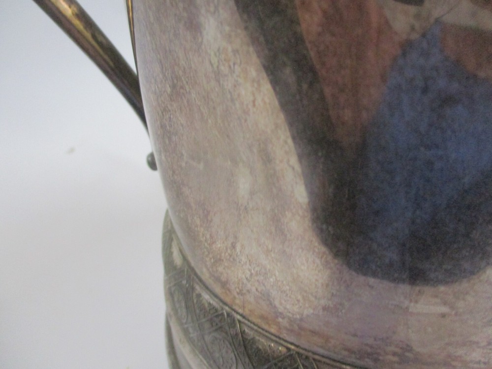 REED & BARTON SILVER PLATE TILTING TIPPING PITCHER Dated May 13, 1878