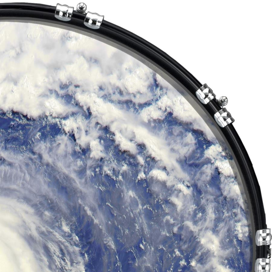 20" Custom Bass Kick Drum Front Head Graphical Graphic Hurricane