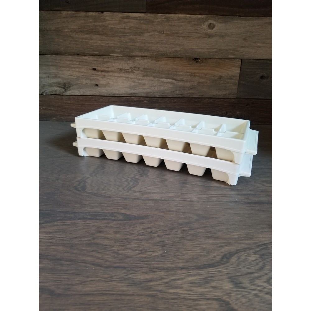 Vintage off white stackable ice trays