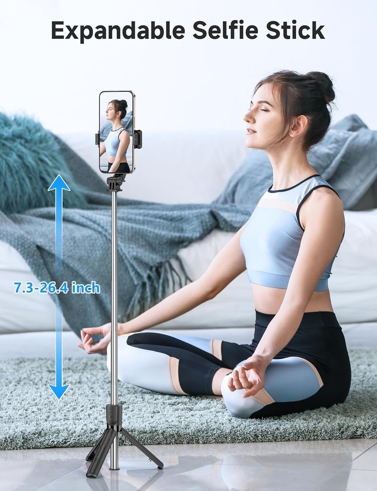 36'' Cell Phone Tripod Remote Stand Selfie Stick Video Recording iPhone/Android