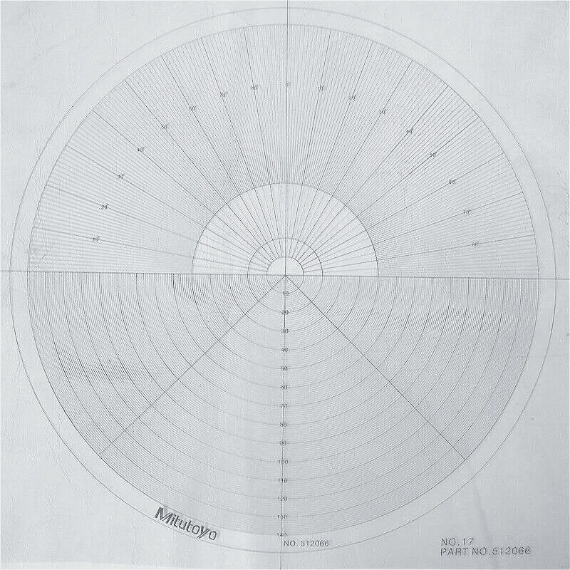 Optical Comparator Chart for Profile Projector Overlay Chart for 512066 1Pcs