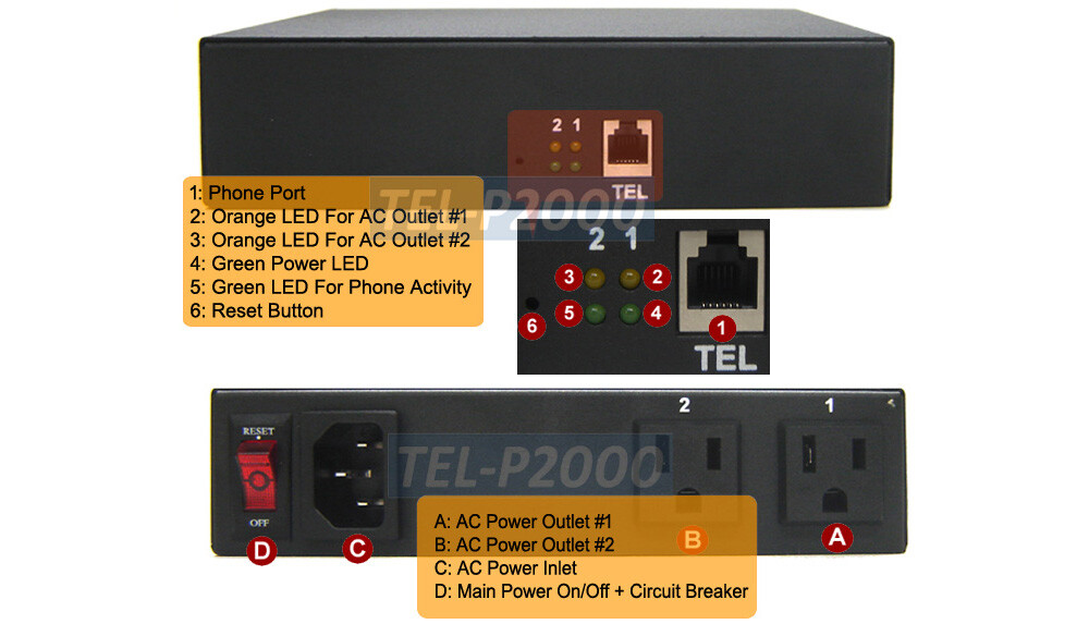 Smart 2-Outlet Phone-Controlled AC Power Switch For Distant Power Control