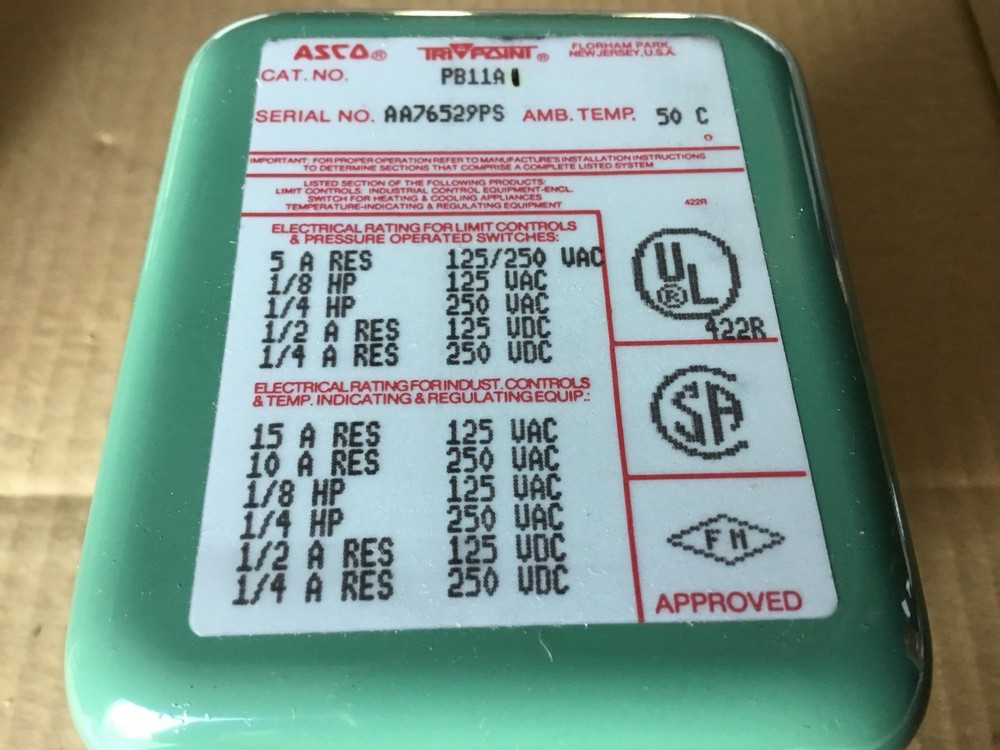 ASCO PRESSURE SWITCH PB11A1