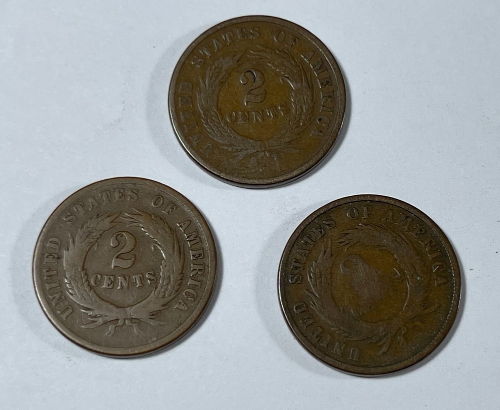 1864 1865 & 1866 2C VG (20619)