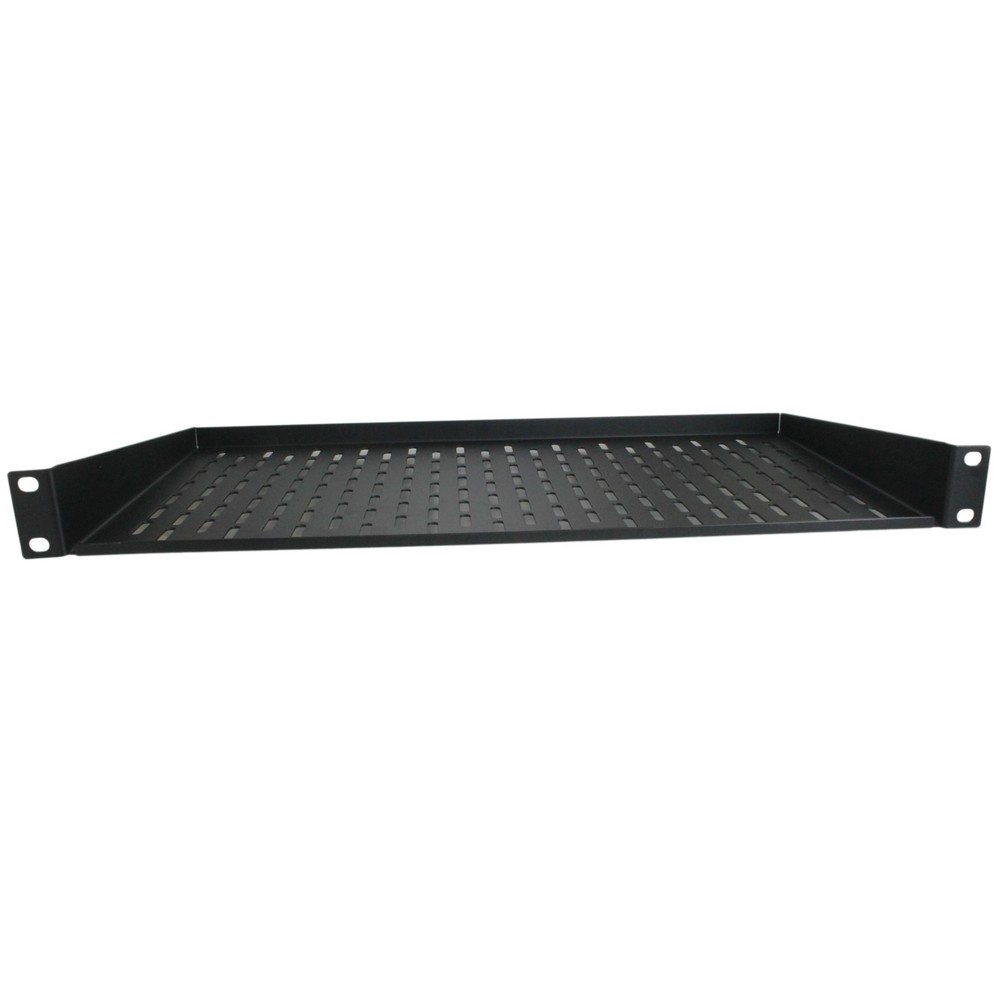 2 Pack 10" Black Cantilever Server Shelf Vented Fixed 1U Rack Mount 19" Panel