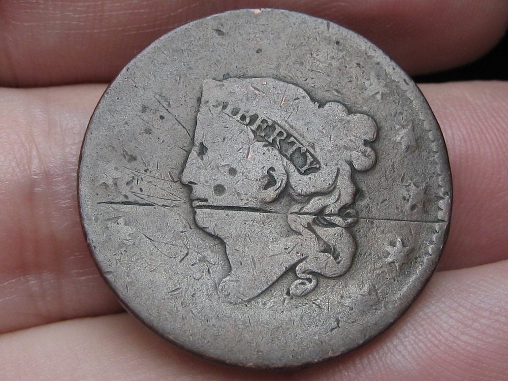 1816-1835 Matron Head Large Cent Penny- Mature Head