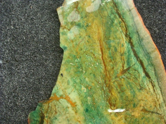green jasper slab
