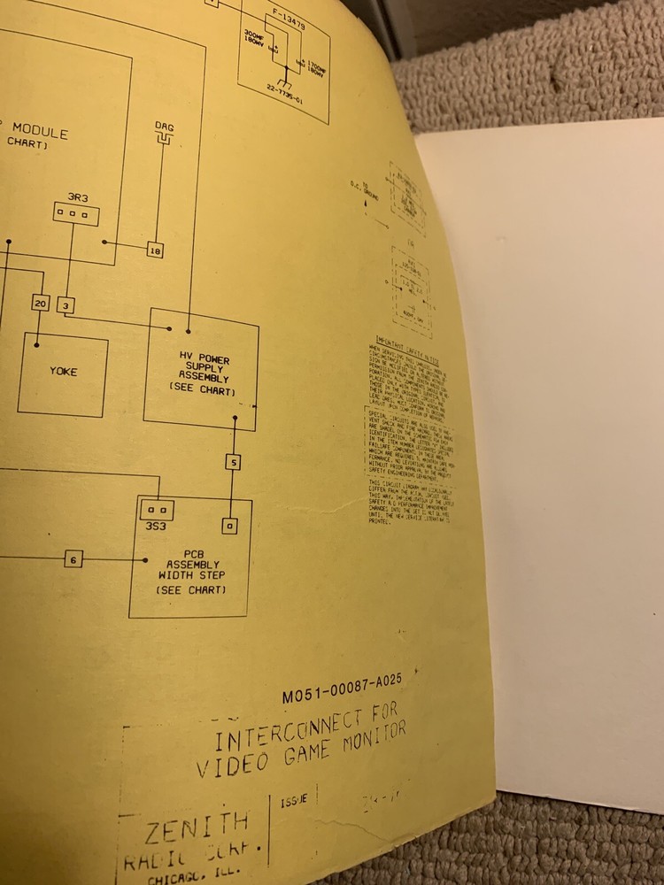 original Bally Midway Standardized General instructions Arcade video game manual