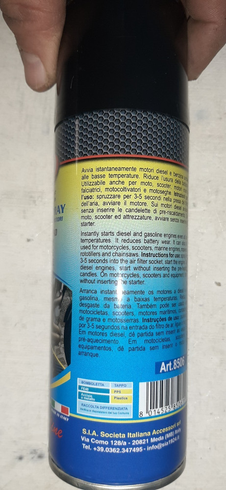 8506 STARTER SPRAY WINTER BOTH FOR QUICK START 200ml engines