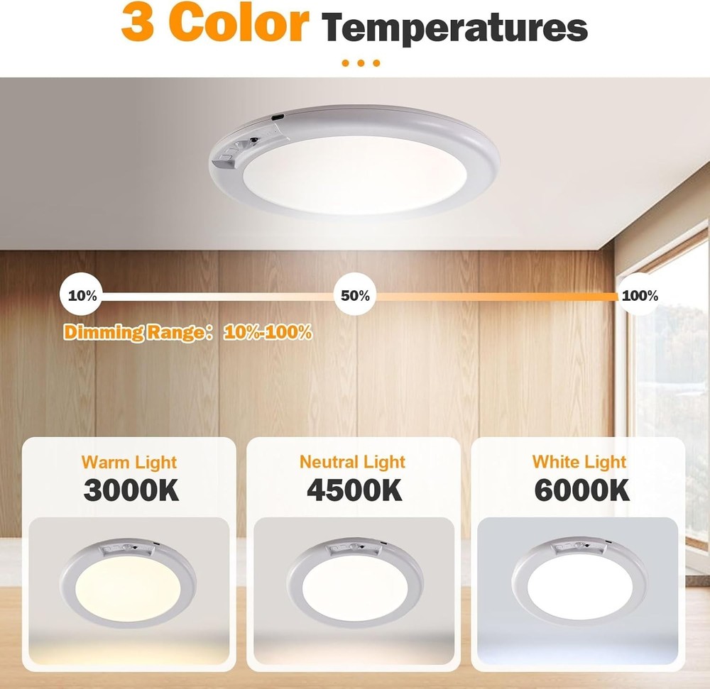 Rechargeable Wireless Remote for Closet Shower,Magnetic Motion Sensor Light