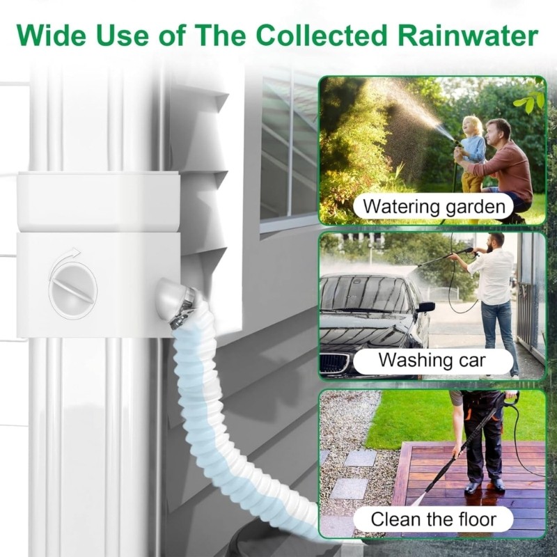 Practical Gutter Diverter Plastic Construction Weather Proof For Outdoor Use