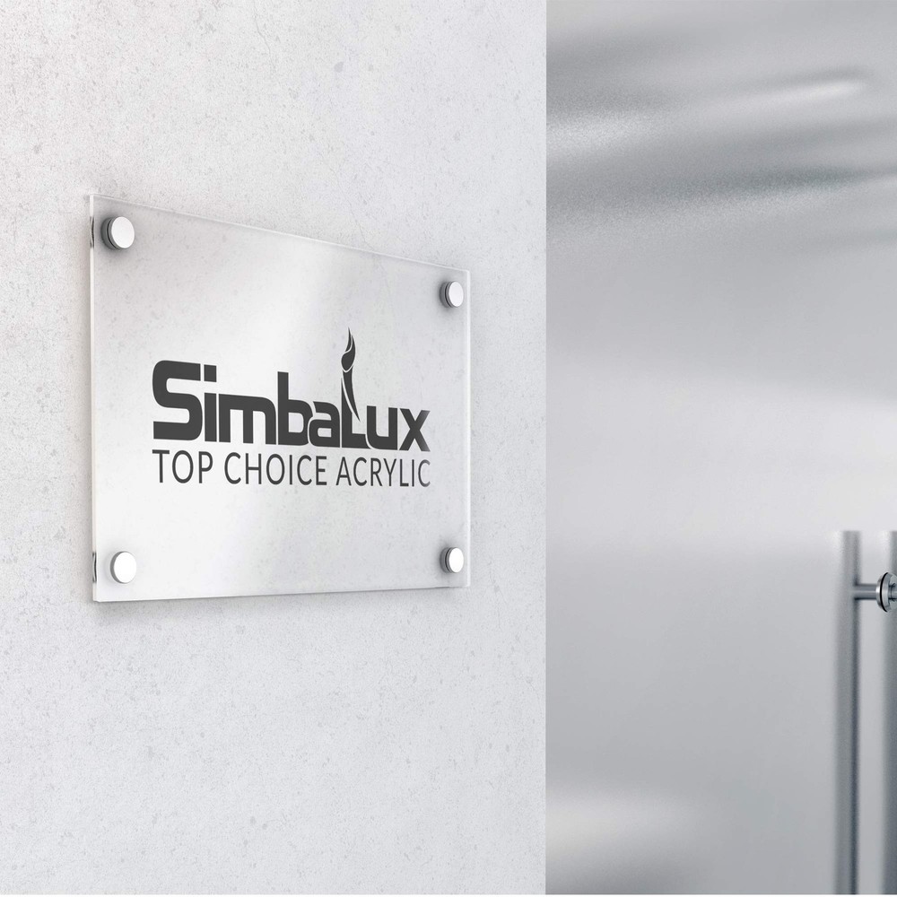SimbaLux Acrylic Sheet Clear Cast Plexiglass 12” x 12” Square Panel