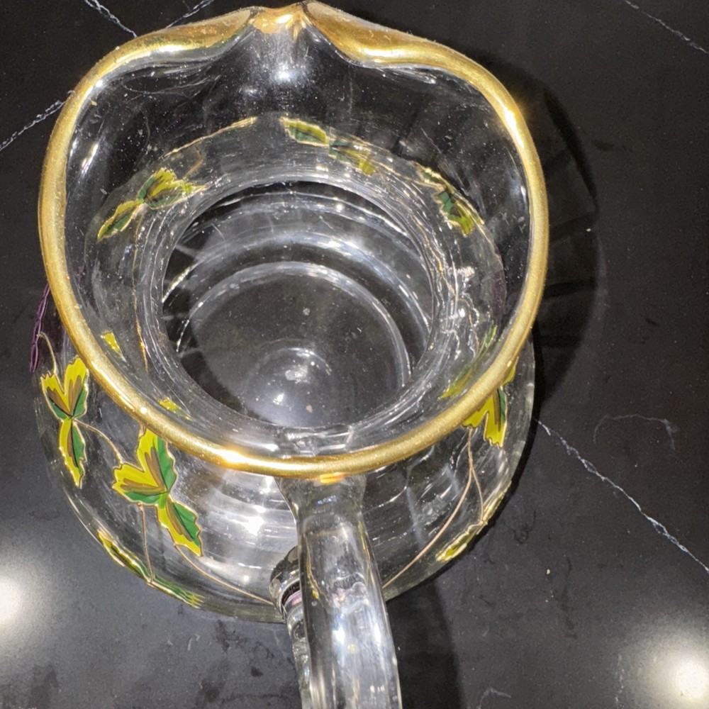 Hand Painted Bordeaux Pattern Sangria Pitcher Romania