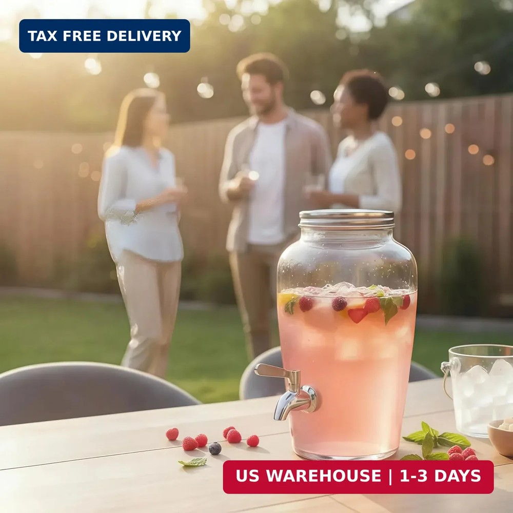 Stainless Steel Beverage Dispenser Replacement Spigot - 2 Pack