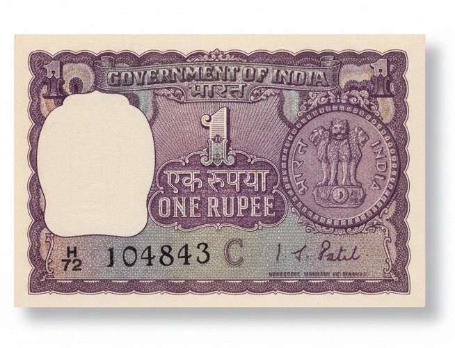 India, 1 Rupee,
