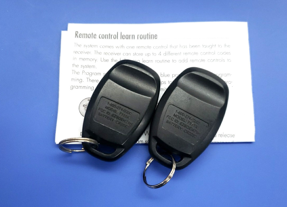 2x Clifford 1 Button Remote Transmitter Fob 7111X - Tested - Black Button