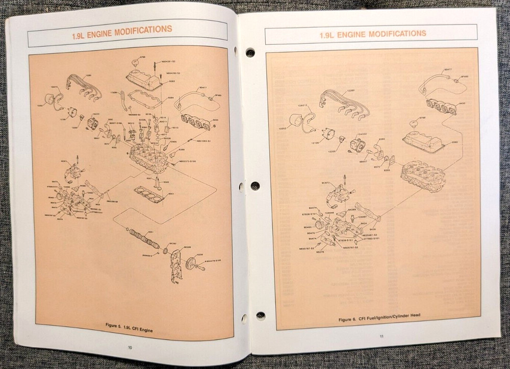 1987 FORD ENGINE, EMISSION AND RELATED SYSTEMS CAR MANUAL