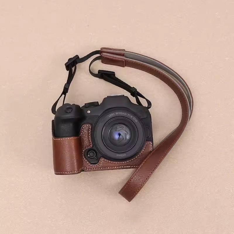 For Canon EOS R7 Leather Camera Case