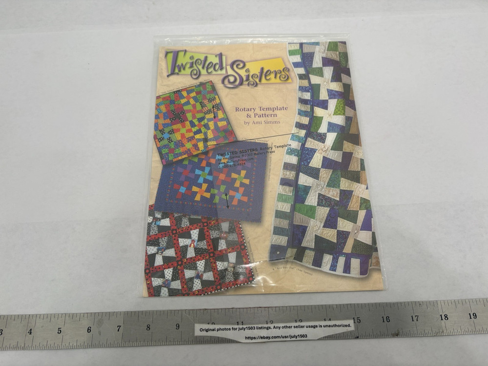Twisted Sisters Rotary Template & Pattern Ami Simms - Plastic Template Included!