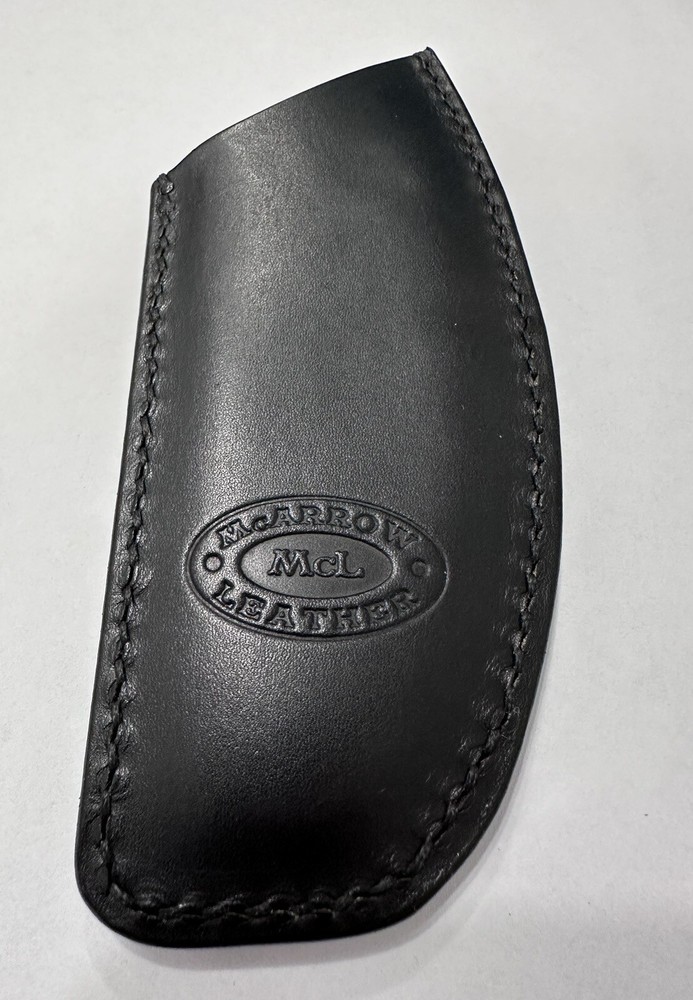 Strider SnG Leather Sheath Black Handcrafted.