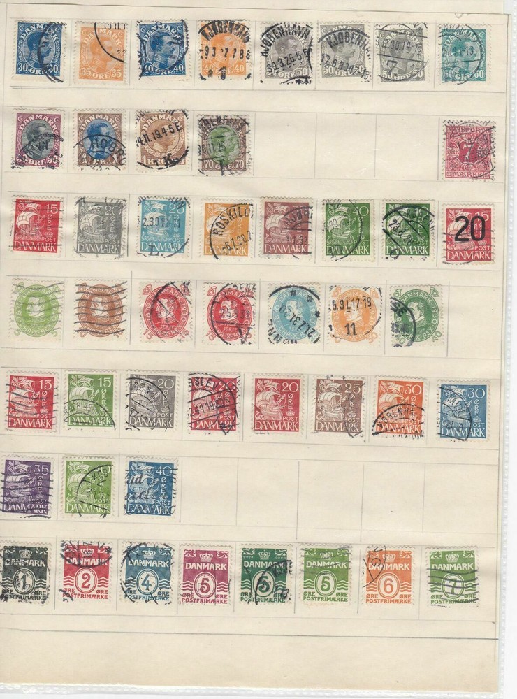 Denmark Stamps on 2 Pages Ref: R6873