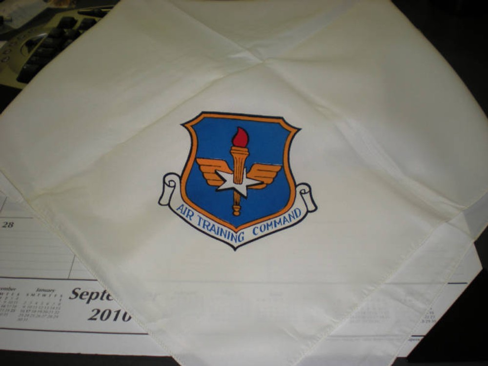 USAF AIR TRAINING COMMAND SILK SCARF WITH ATC SHIELD