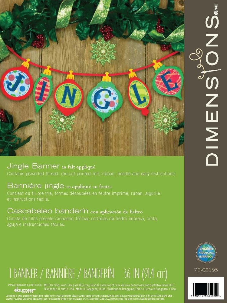 Crafts Felt Applique Banner, Jingle