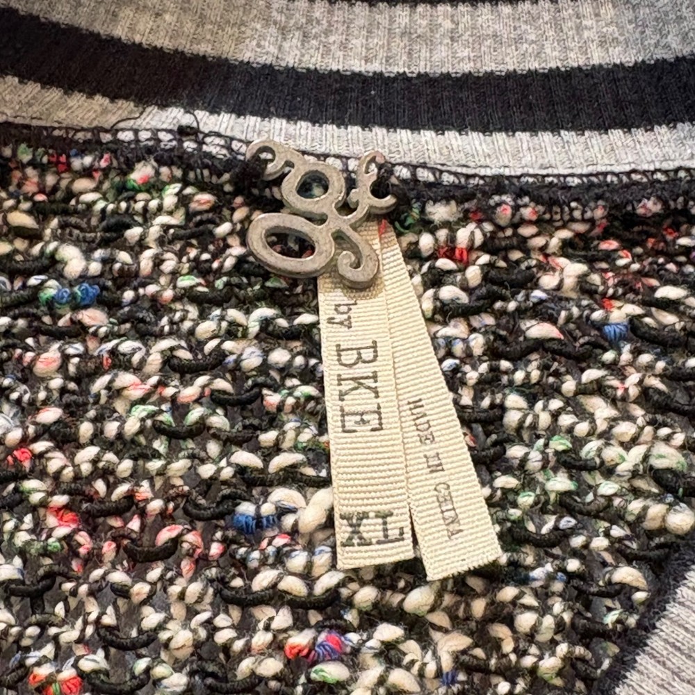 BKE by Buckle Cardigan Jacket XL Multicolor Knit Pattern Button Front Boho Retro