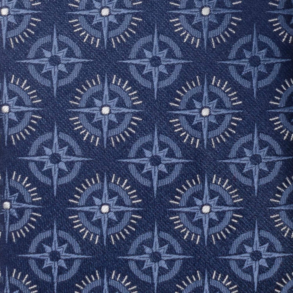 Compass Hidden Message Navy Blue Men's Tie
