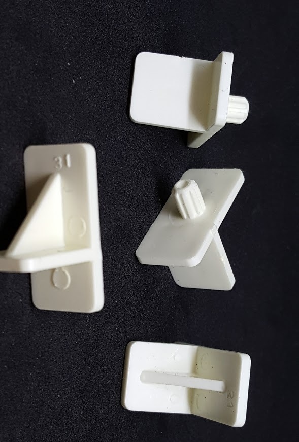 Hughs Shelf Support 5mm" x 5/8" 24pcs white