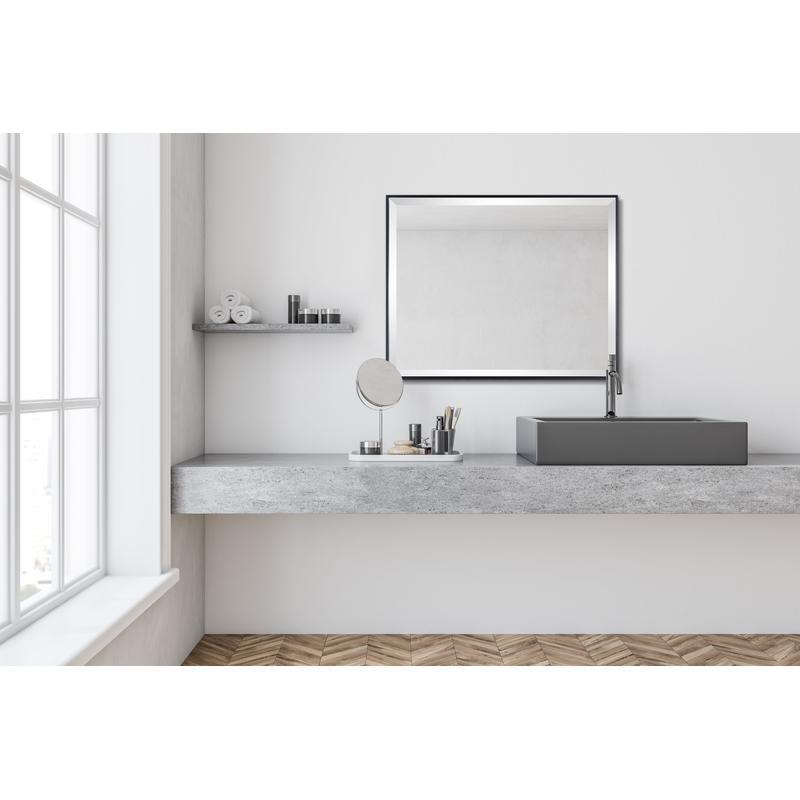 Beveled Wall Mirror Rectangular Hanging Versatile Design Easy Installation New