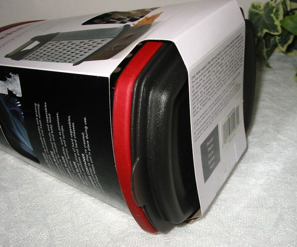 Kitchenaid Empire Red Box Grater w Lidded Storage Container - New