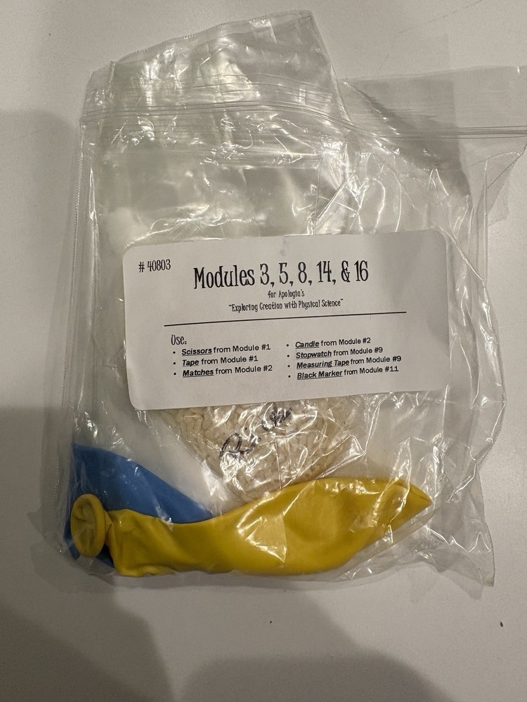 Lab Set For Apologias “Exploring Creation With Physical Science”