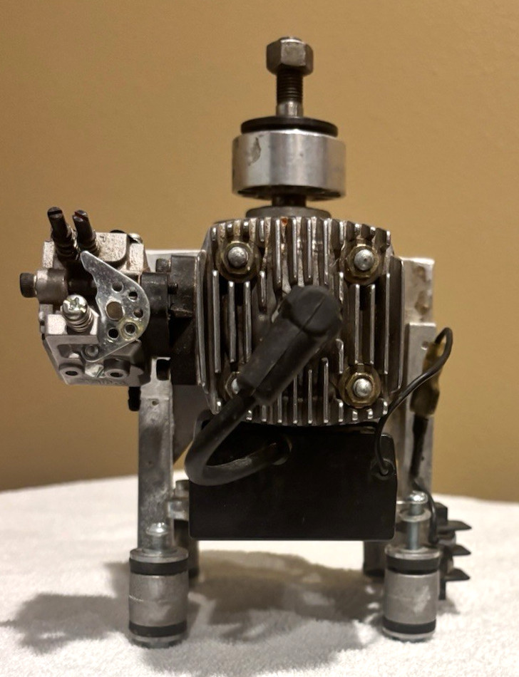 Maloney 100 RC Airplane Engine Mounted on Frame