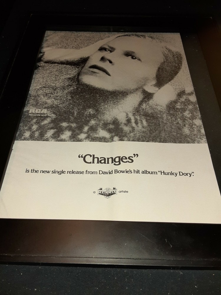 David Bowie Changes Rare Original Promo Poster Ad Framed! #2