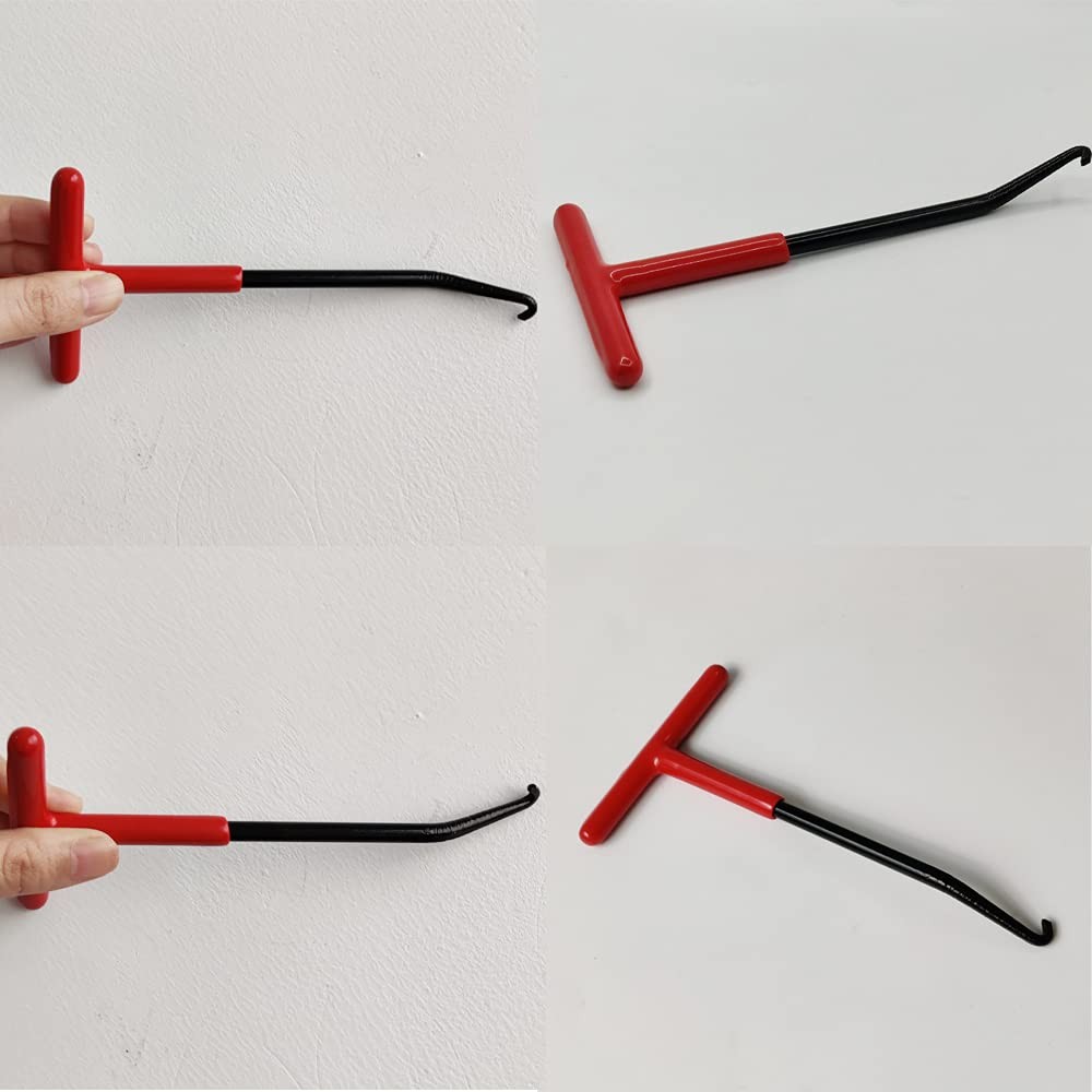 Motorcycle Exhaust Spring Hook, T Shaped Handle Pipe 1 Pcs -Red