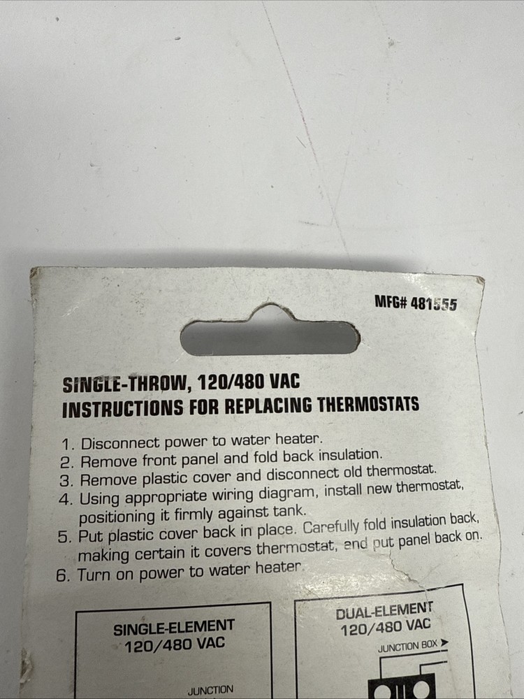 ProPlus 481555 Electric Water Heater Combination High Limit Thermostat NEW NOS